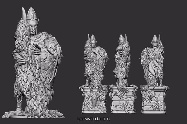 And Now Undeads! (kickstarter) - Page 3 Elven-Lords-Elf-Statue-Stone-01