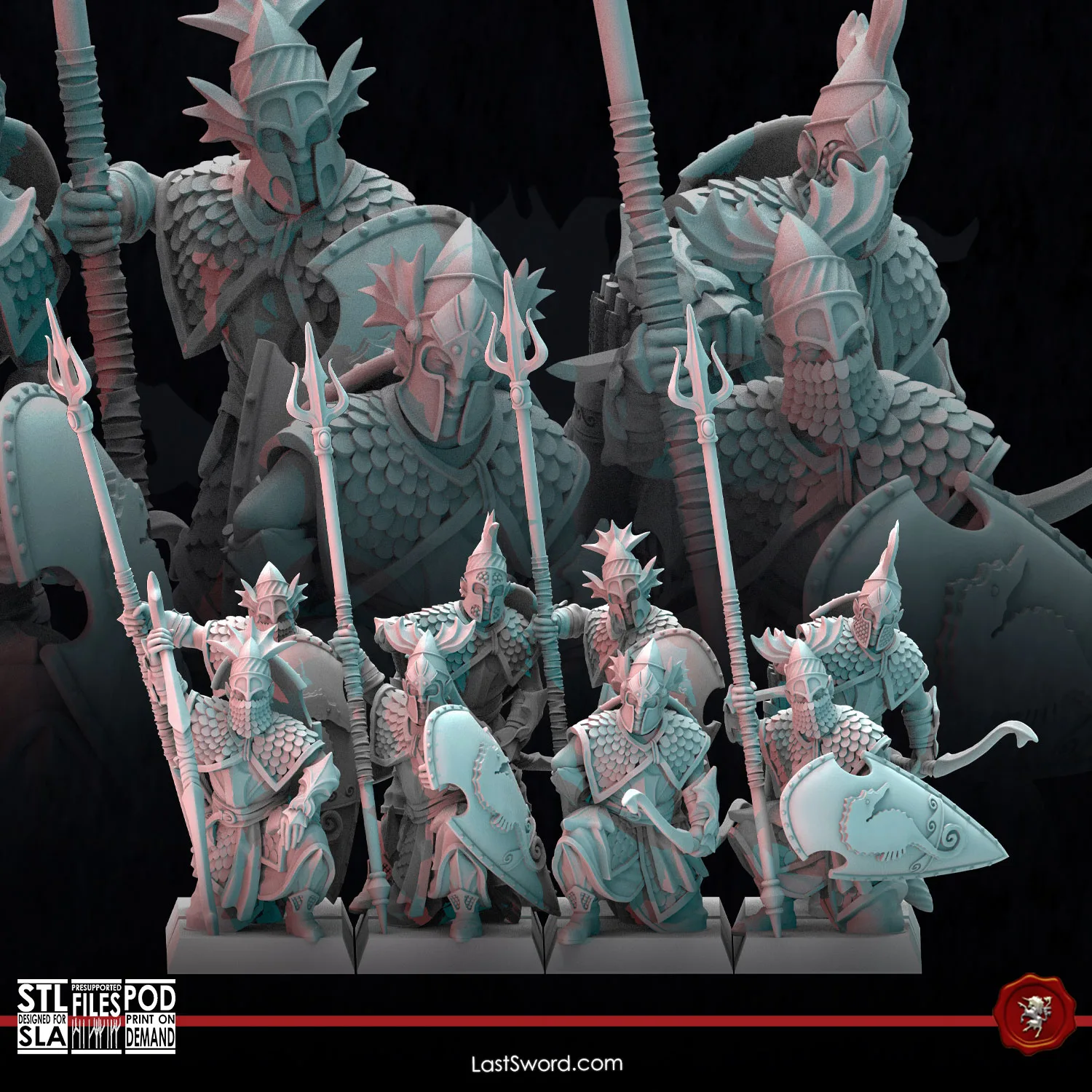 Elven Sea Guard, Detachment (12) – Physical Models | Last Sword Miniatures