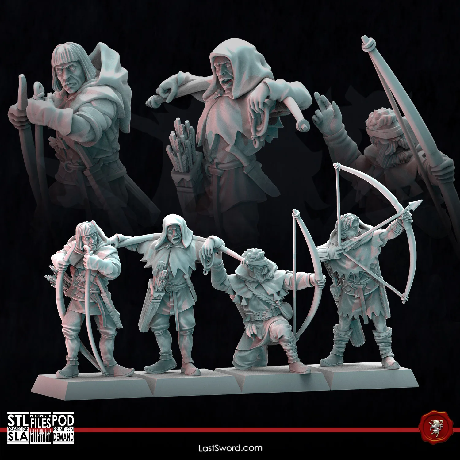 Hoodedmen Archers | Last Sword Miniatures