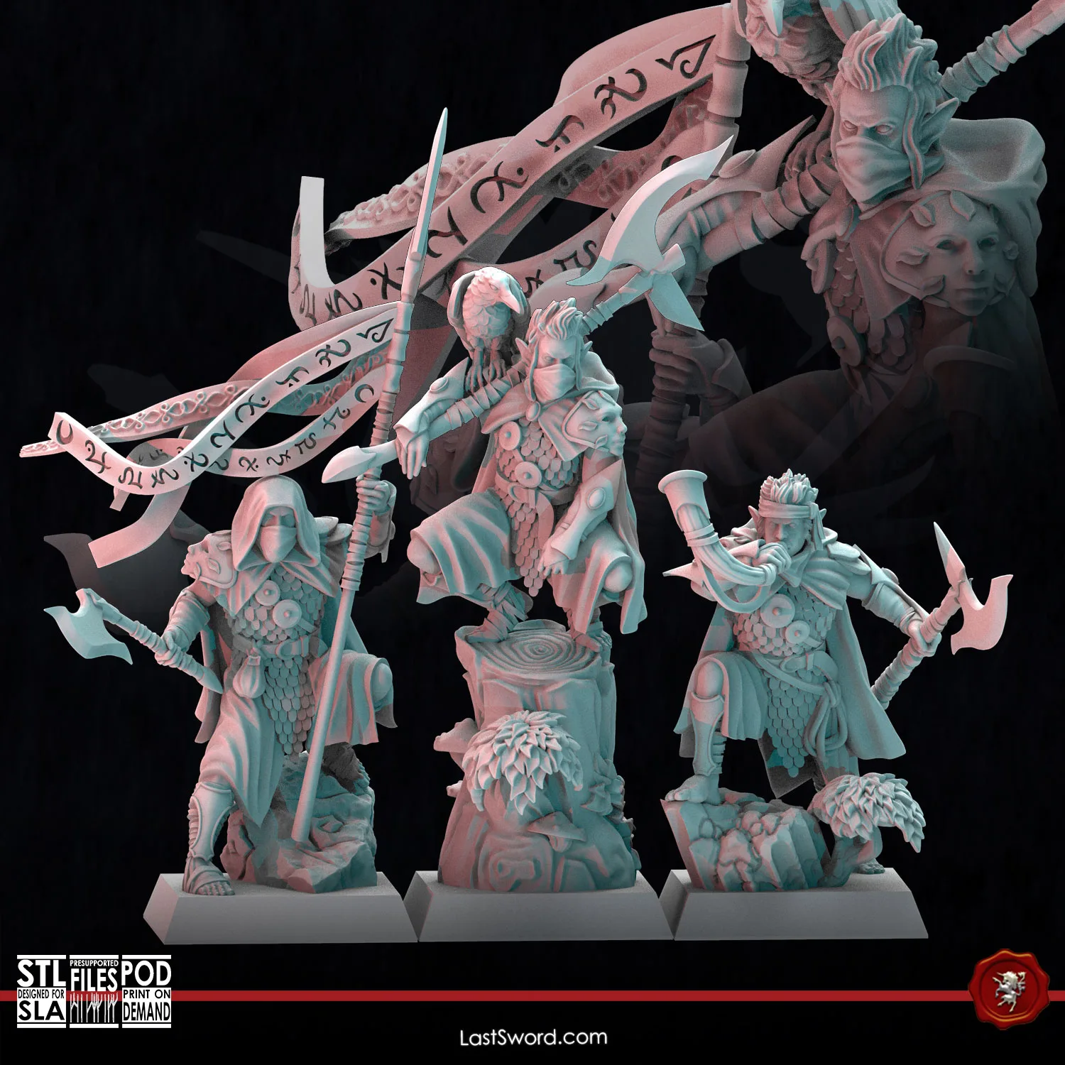 Ancient’s Sentinels, Command Group (3) – Physical Models | Last Sword ...