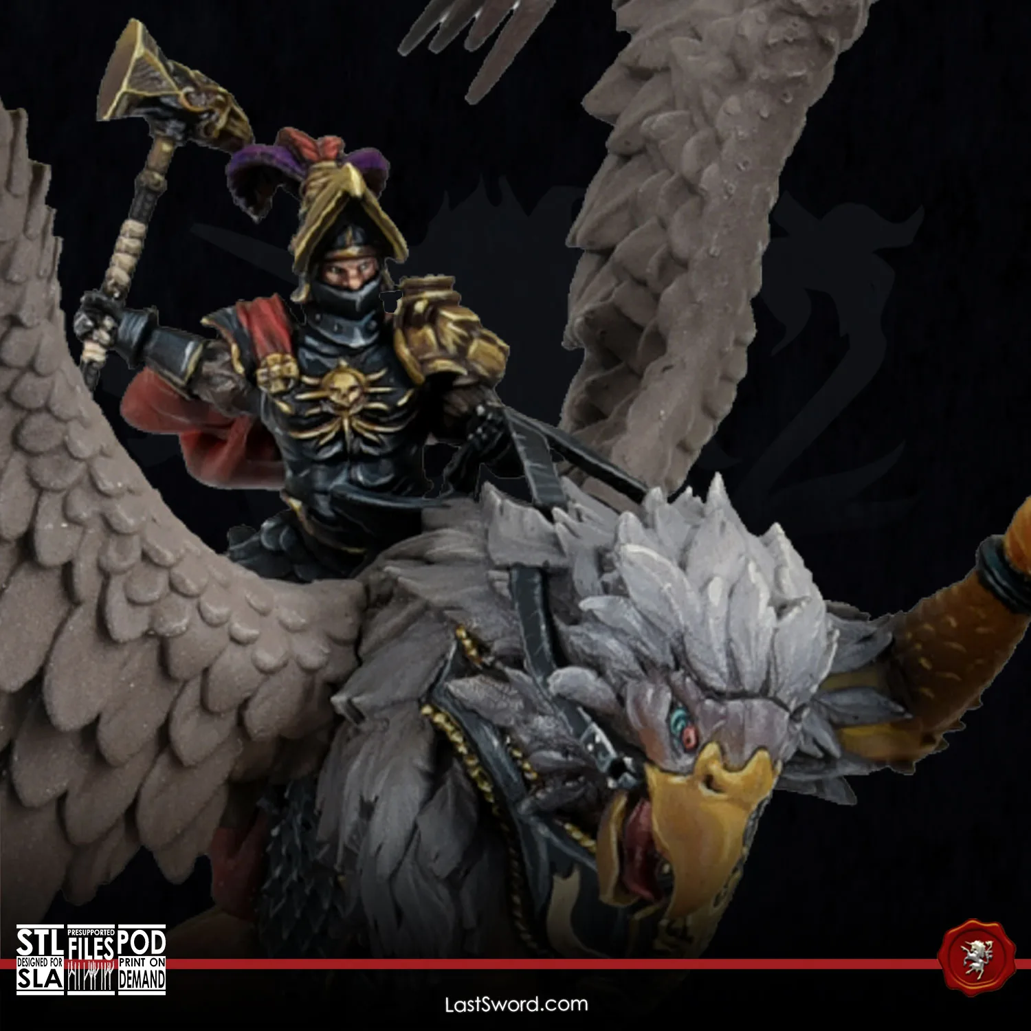 High King on Griffin | Last Sword Miniatures