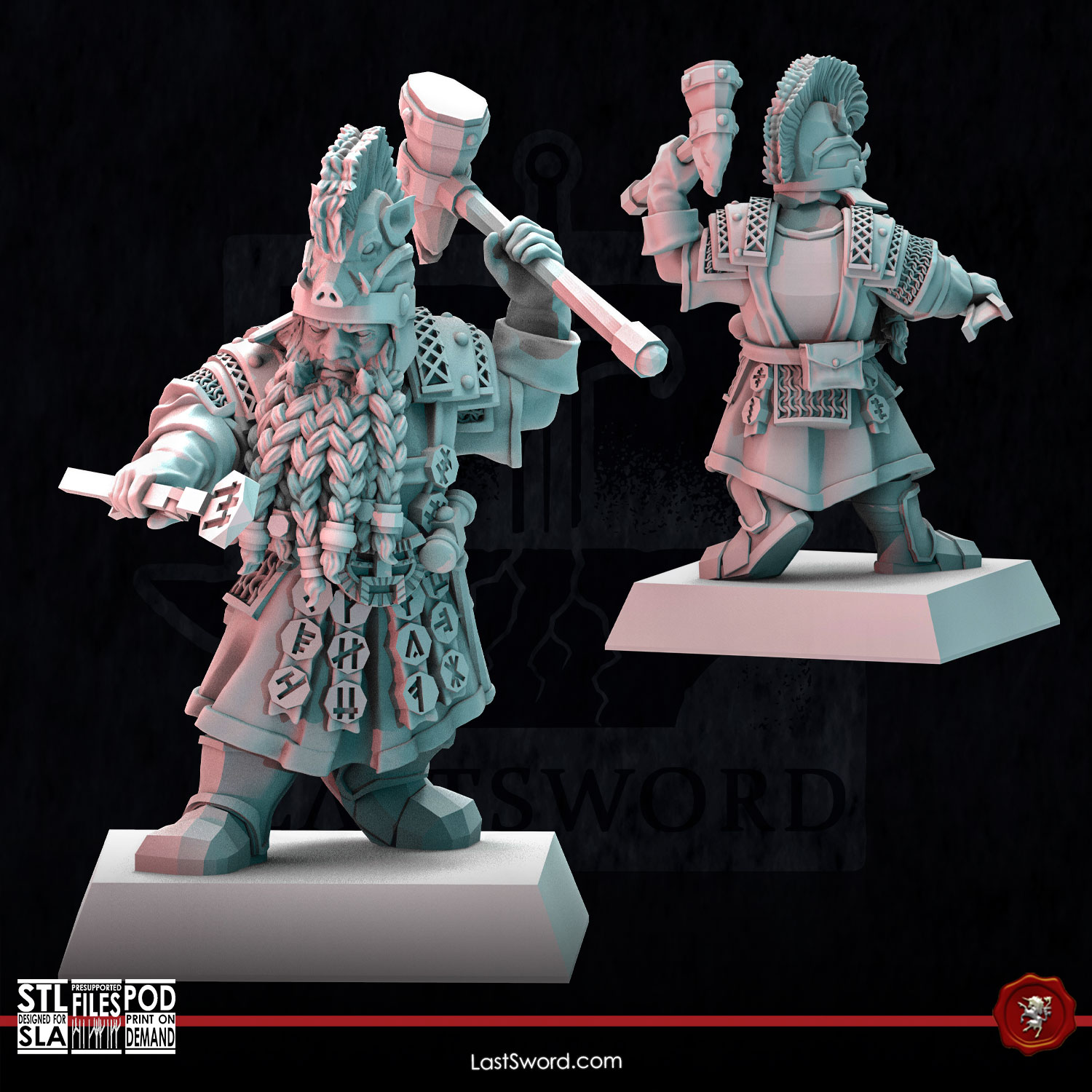 Dwarf Rune Priest on Throne - Image 4